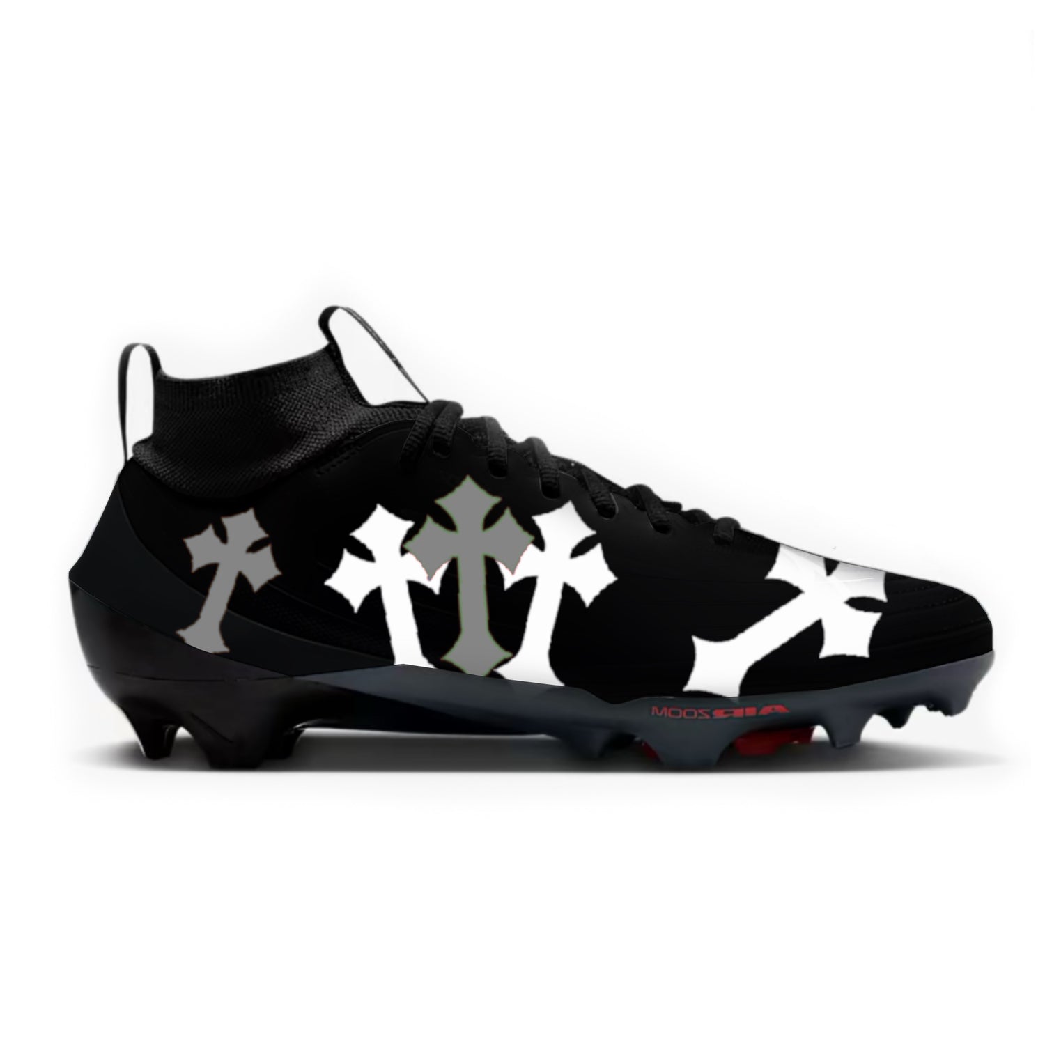 Black Cross Football Cleats