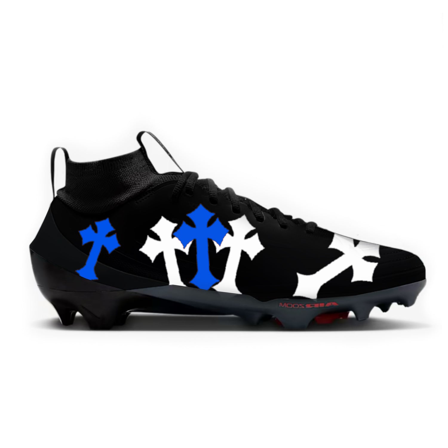 Black Cross Football Cleats