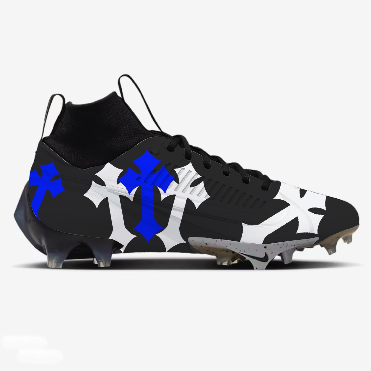 Black Cross Football Cleats