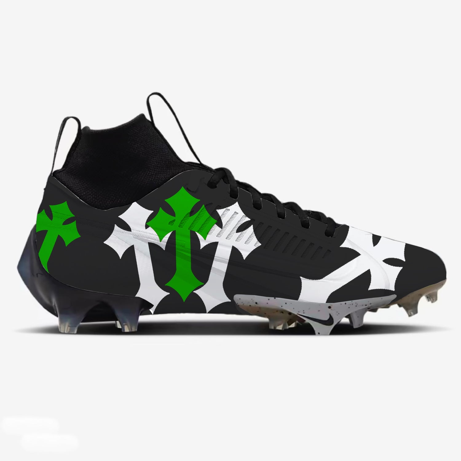 Black Cross Football Cleats