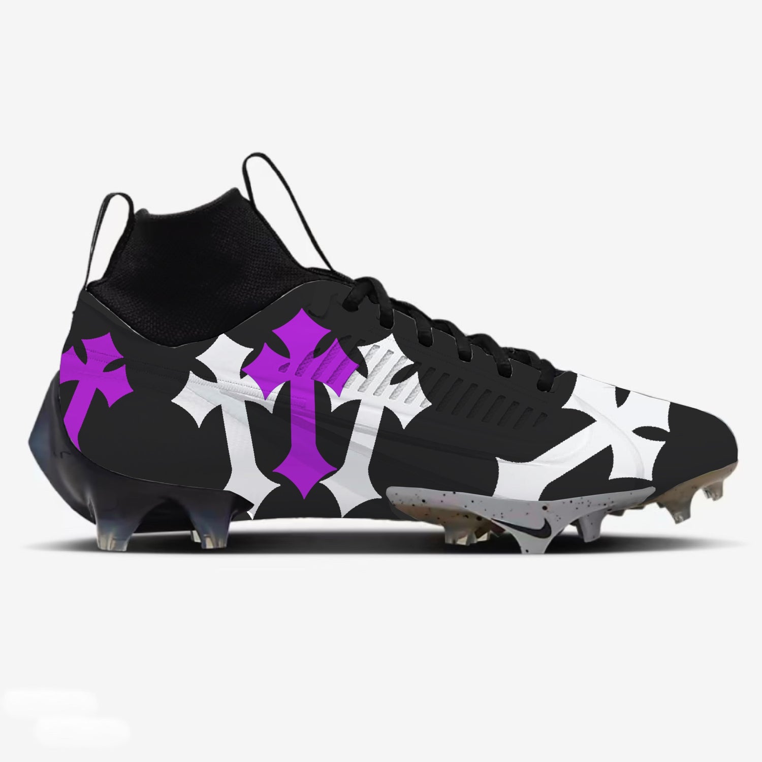 Black Cross Football Cleats