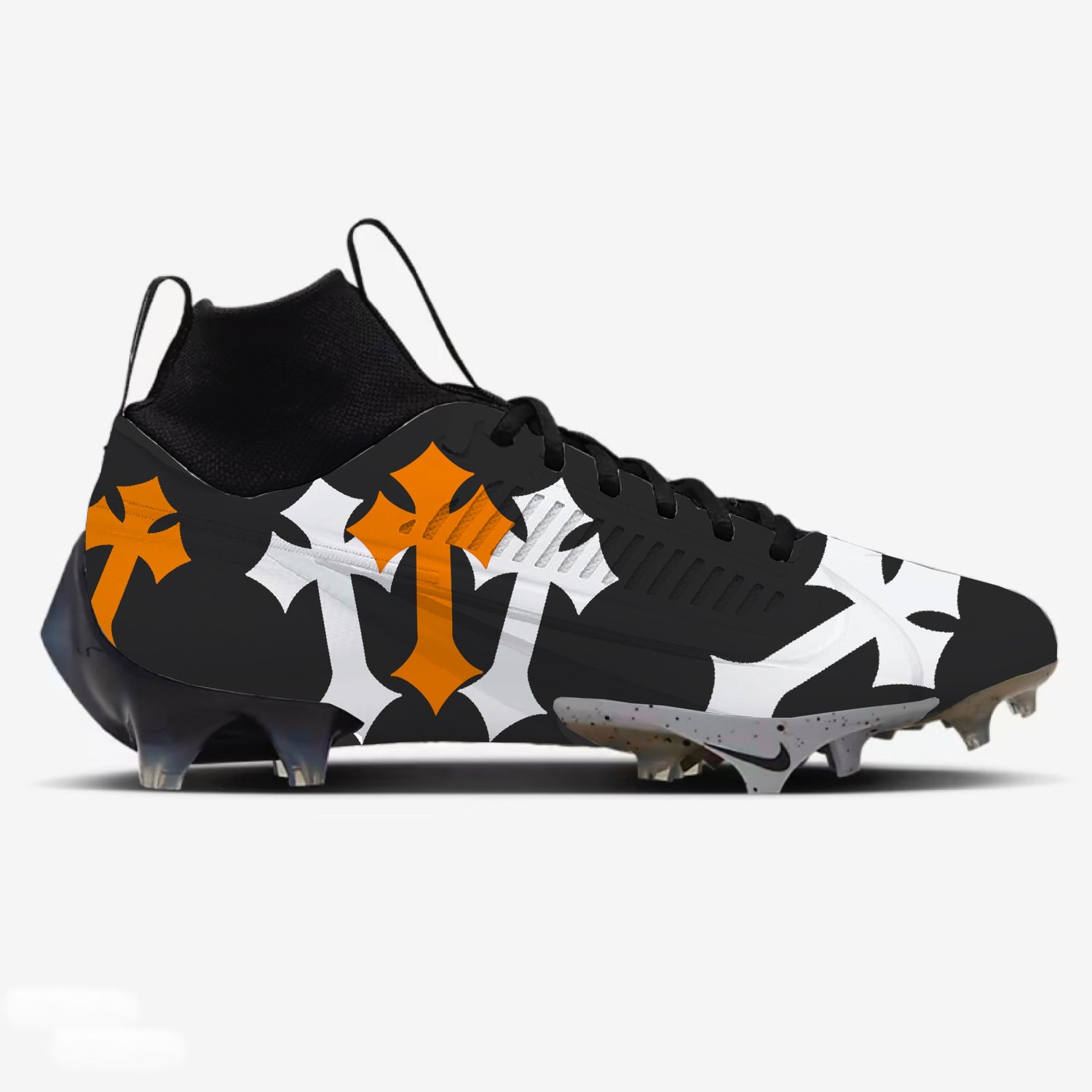 Black Cross Football Cleats