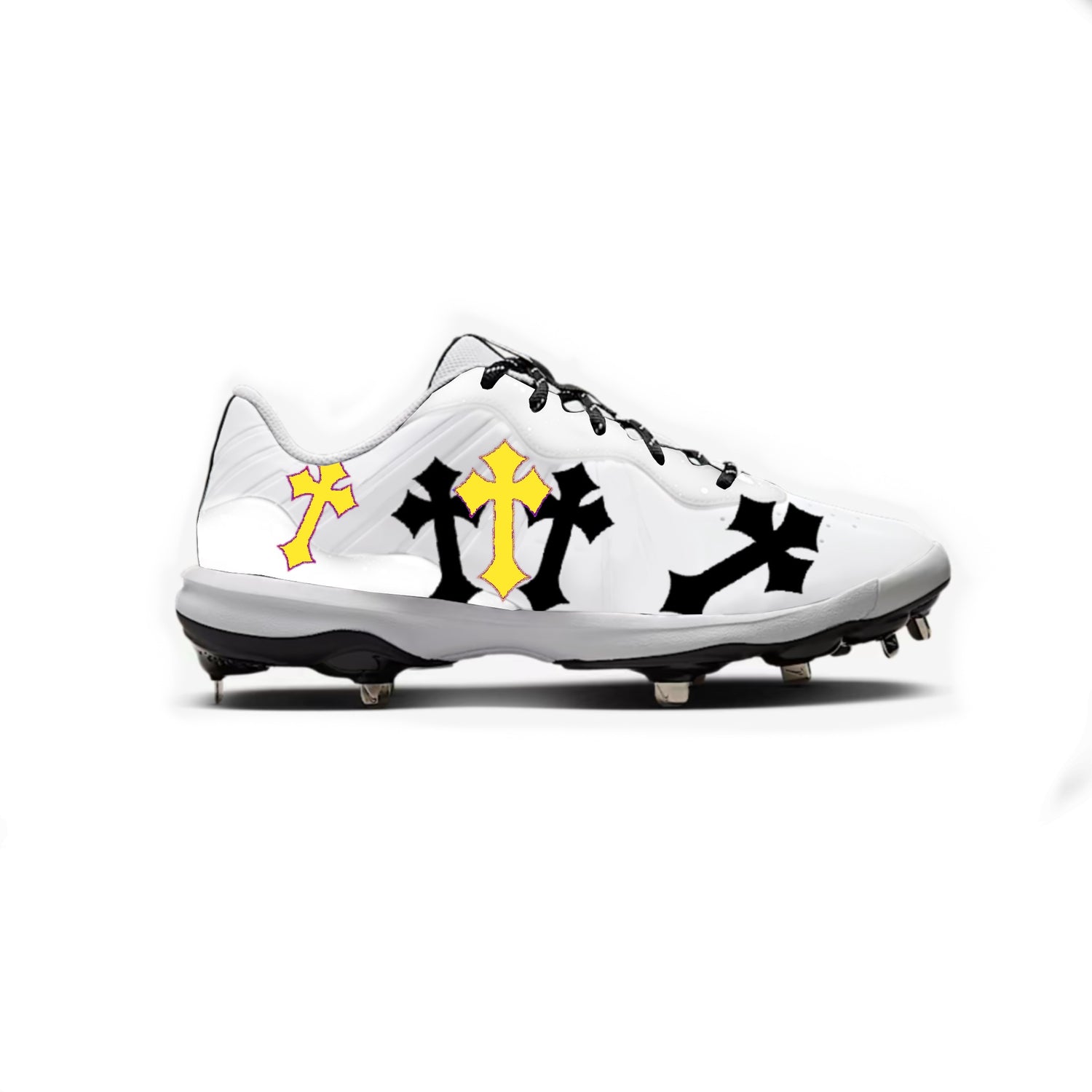 Crosses Baseball Cleats (White)