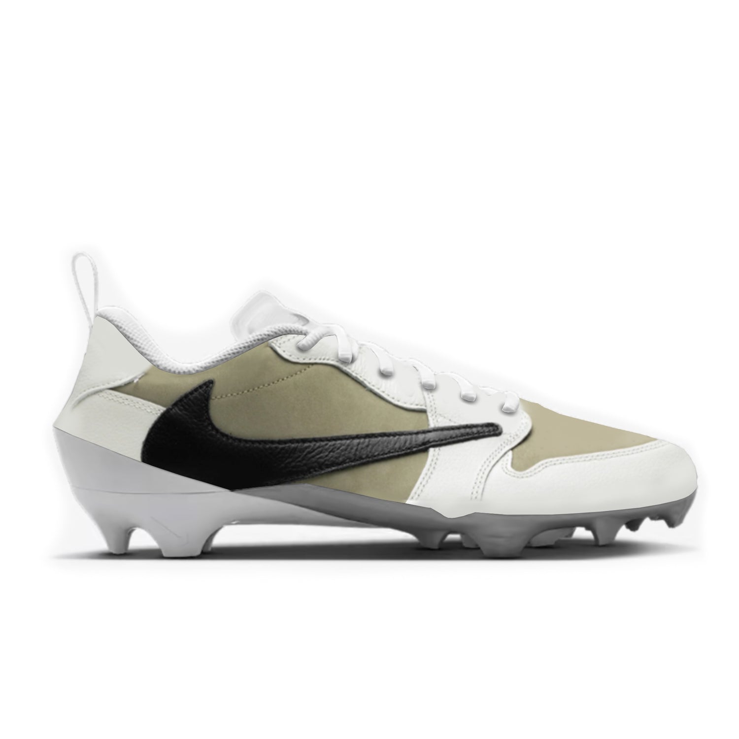 Jordan 1 Medium Olive Cut & Sew Material Football Cleats