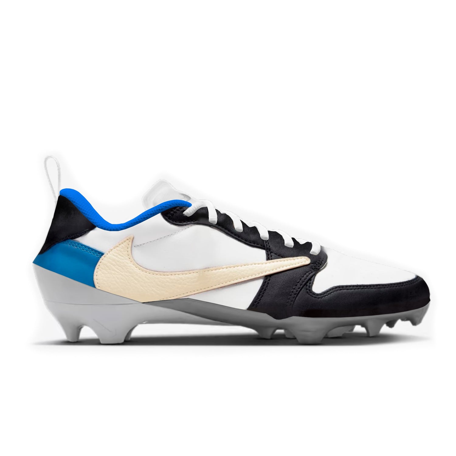 Jordan 1 Low Fragment Cut & Sew Material Football Cleats