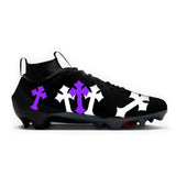 Black Cross Football Cleats