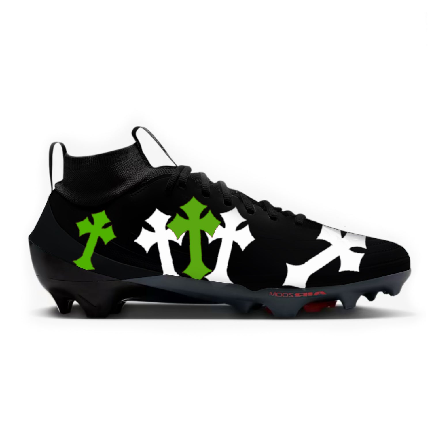 Black Cross Football Cleats