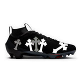 Black Cross Football Cleats