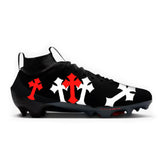 Black Cross Football Cleats