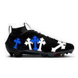 Black Cross Football Cleats