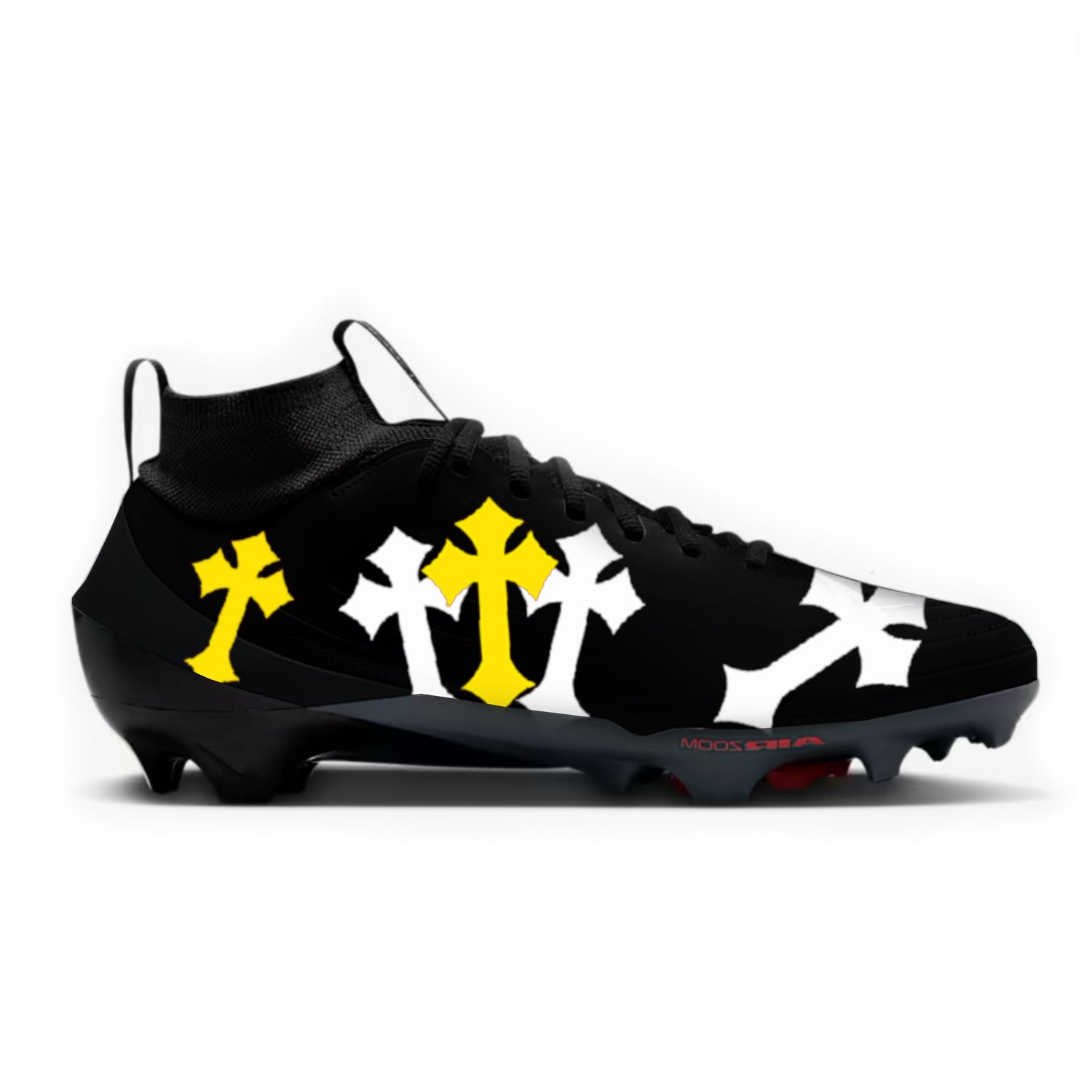 Black Cross Football Cleats