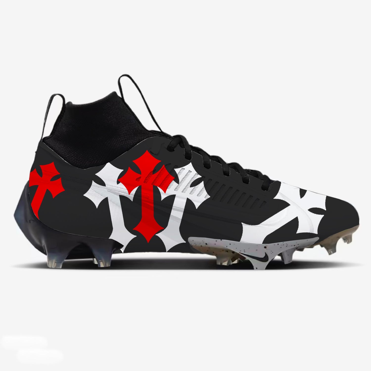 Black Cross Football Cleats