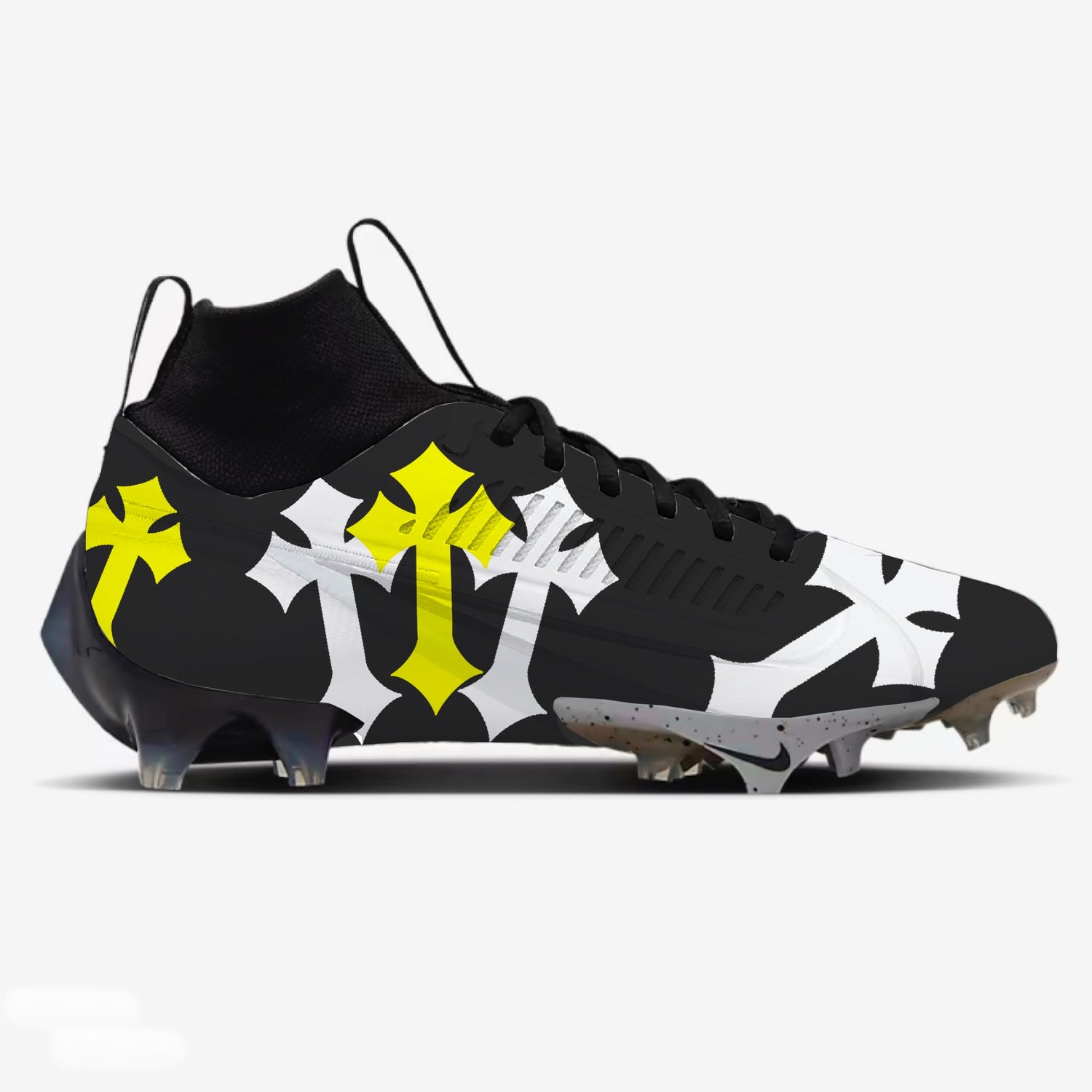 Black Cross Football Cleats