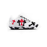 Cross Youth Baseball Cleats (White)
