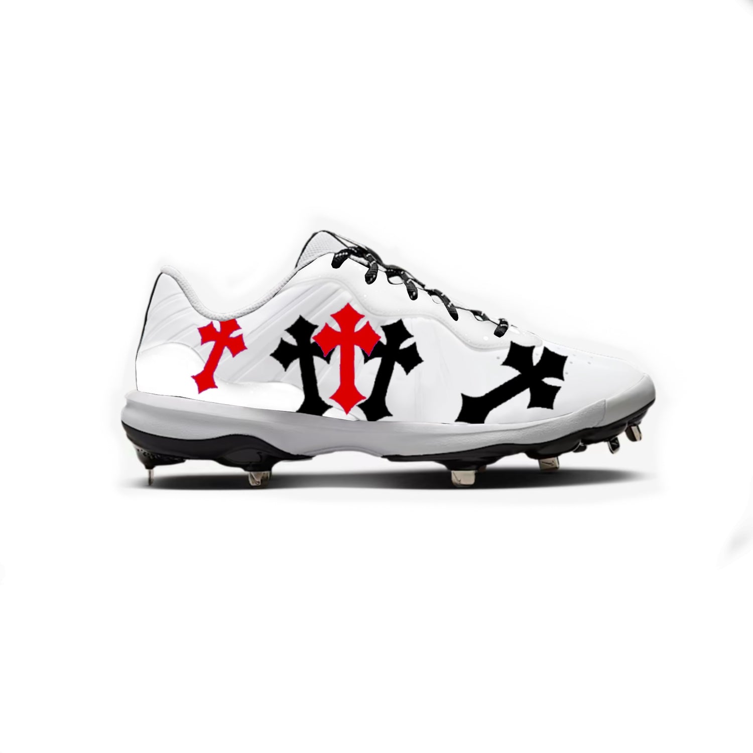 Crosses Baseball Cleats (White)