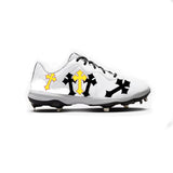 Crosses Baseball Cleats (White)