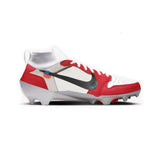 OW Jordan 1 Cut & Sew Material Football Cleats