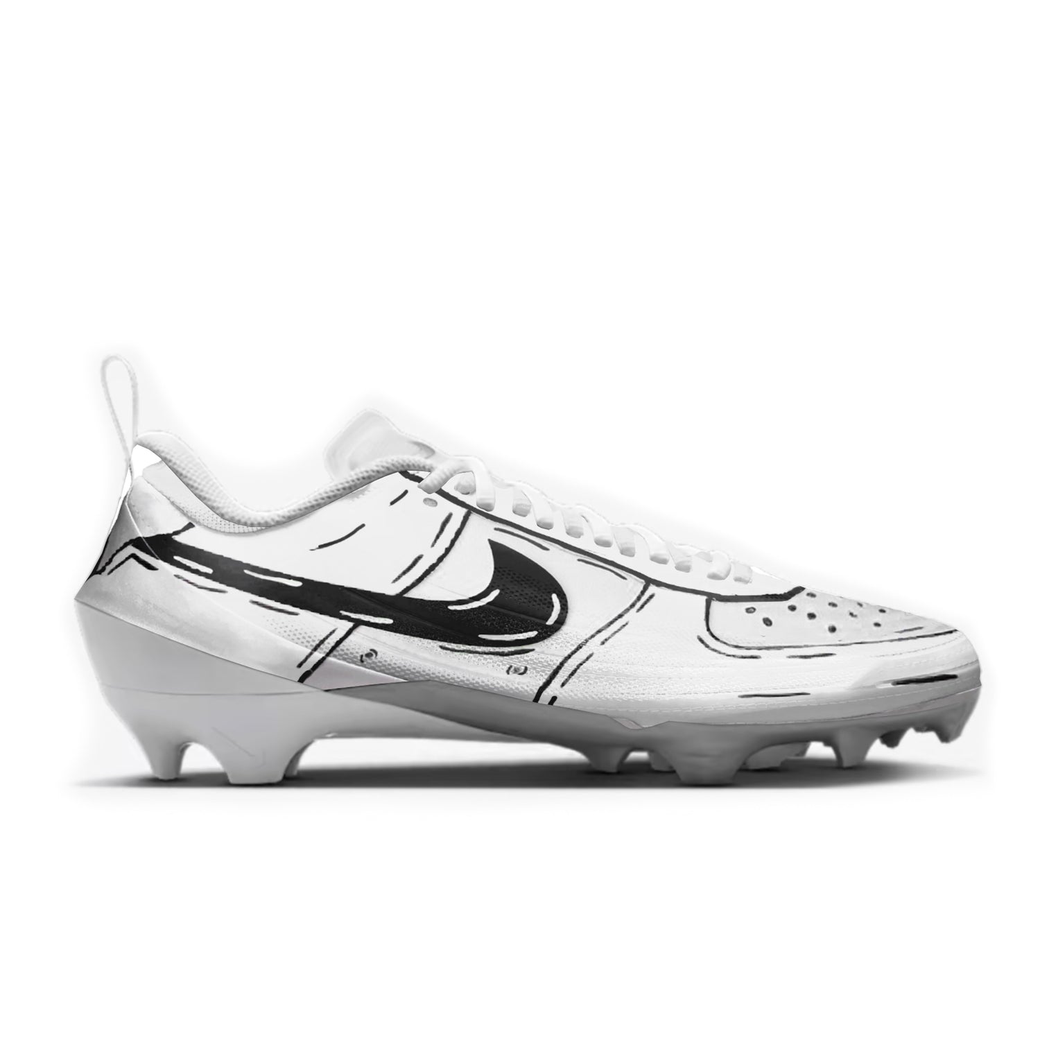 Cartoon AF1 Football Cleats